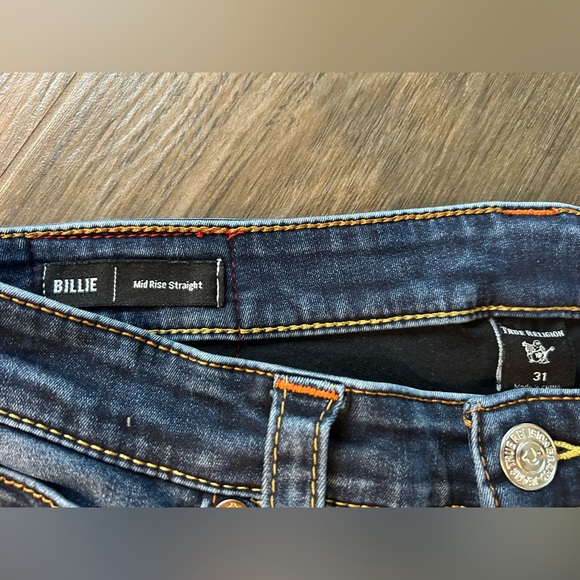 True Religion (slightly lighter than other listing) dark blue “Billie” jeans, 31 - Picture 2 of 4